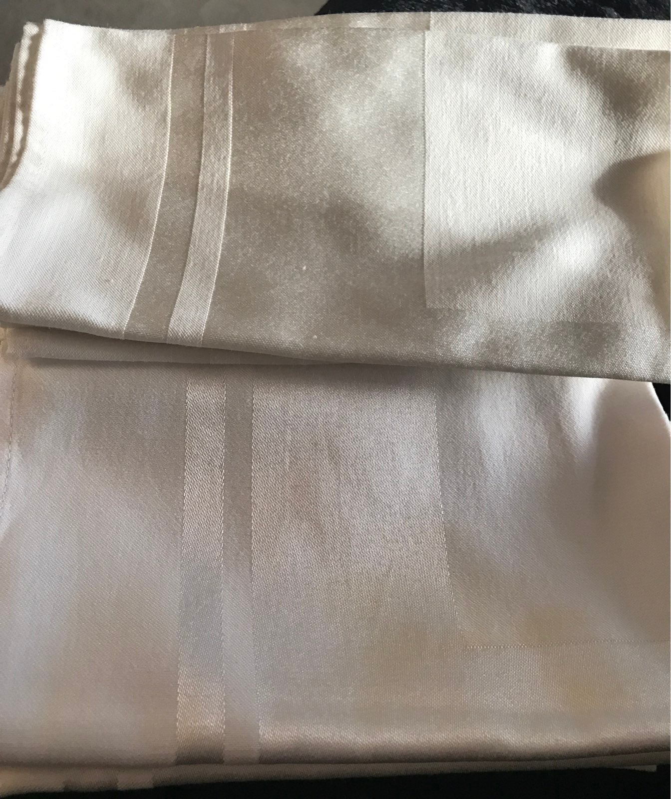 Satiny Ivory Napkins Set of 24