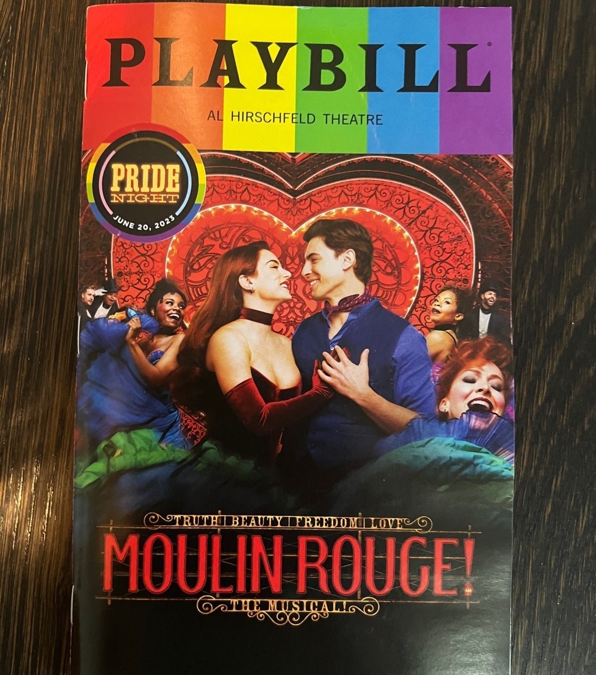 Moulin Rouge Broadway Limited Edition Pride Night 2023 Playbill