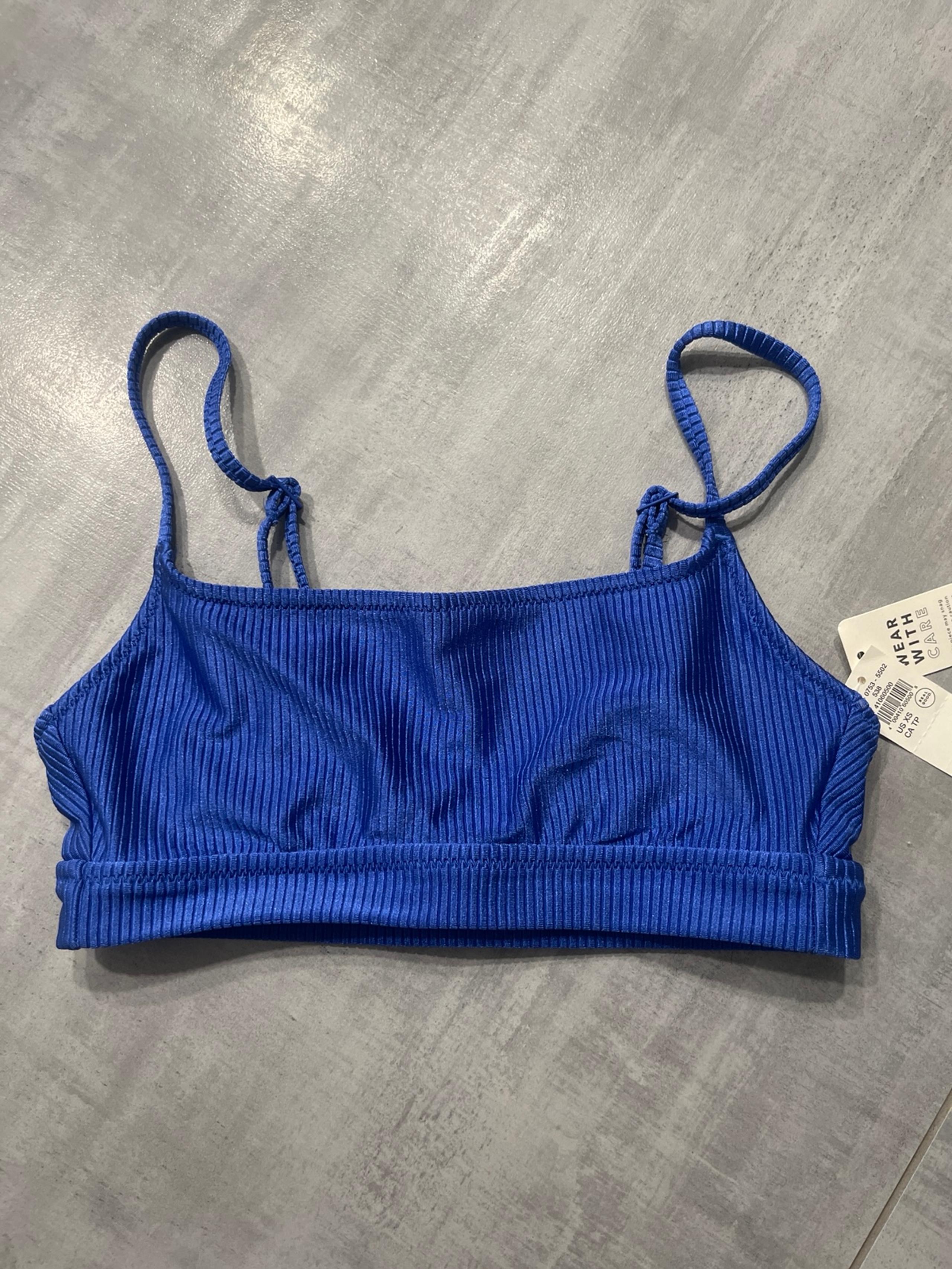 Aerie royal blue bikini top sz XS new with tags