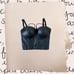 faux leather bustier camisole top