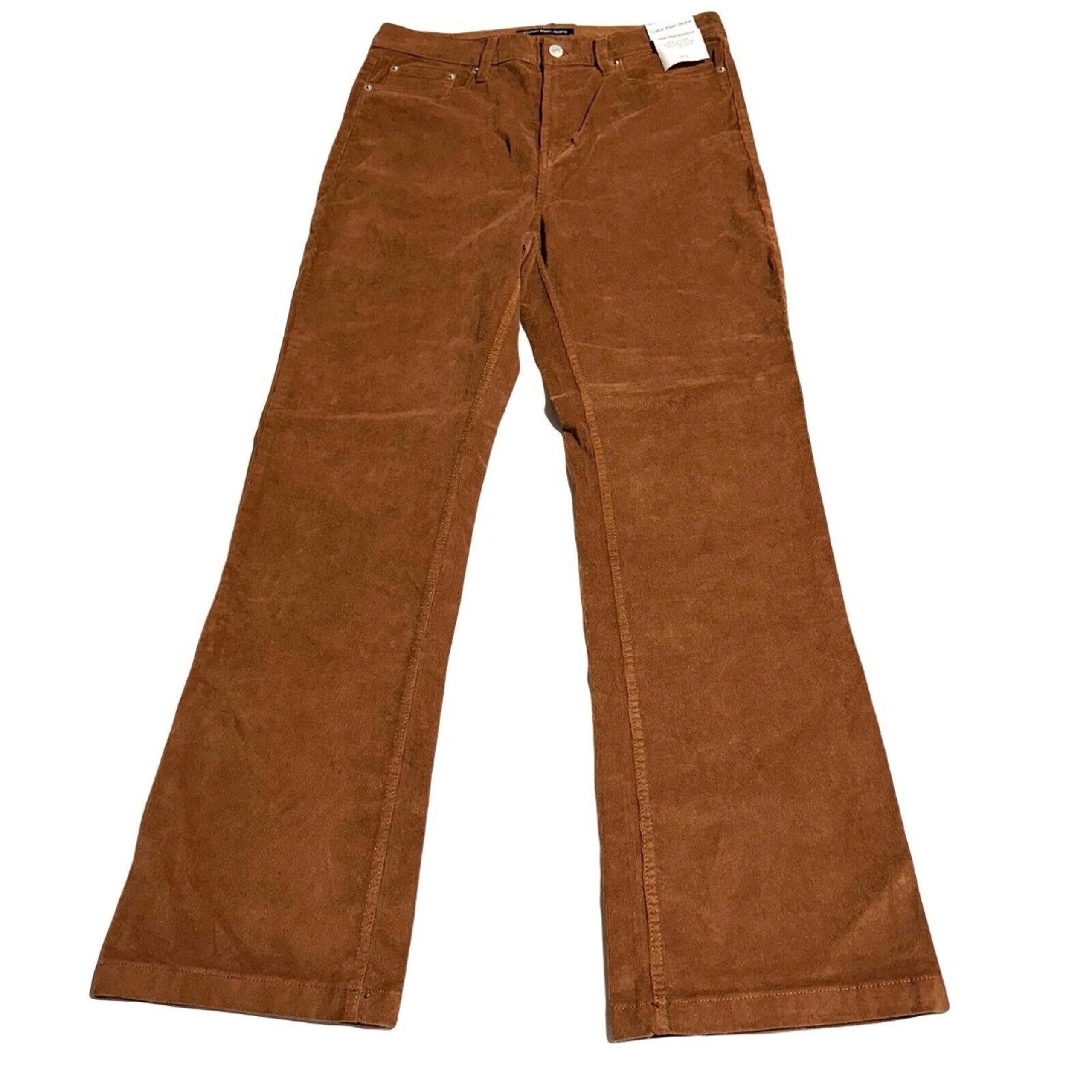 Calvin Klein Jeans Pants Women’s 12 31 Brown High Rise Bootcut Corduroy NWT