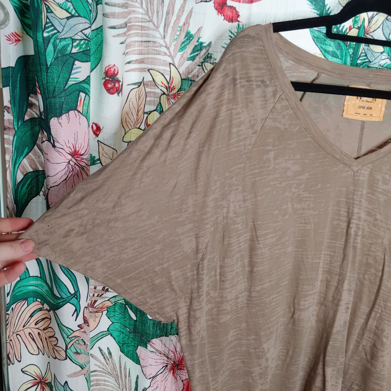 Nation LTD One Size Taupe Burn Out Oversized