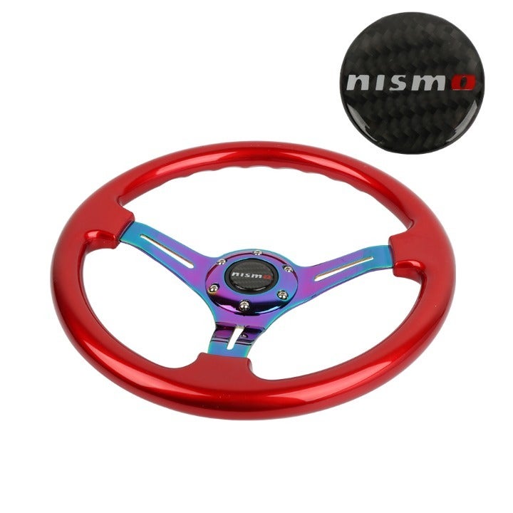 NEW 350mm 14 Universal JDM NISMO ABS Racing Steering Wheel Red With Neo Spoke