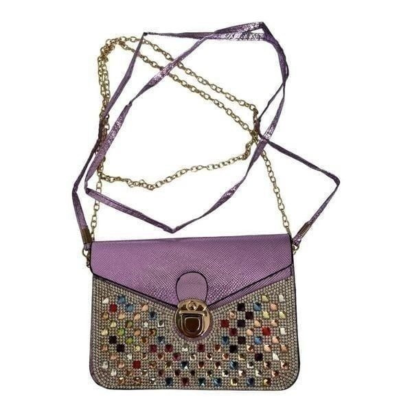 Mini Crossbody satchel Bag Multicolor Crystal.