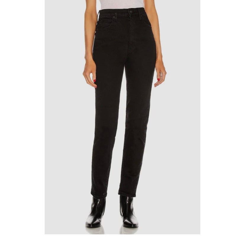 SLVRLAKE Beatnik Slim Straight Jeans - Black, Sz 24