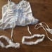 Lingerie set w/ garters 2X NEW stretchy