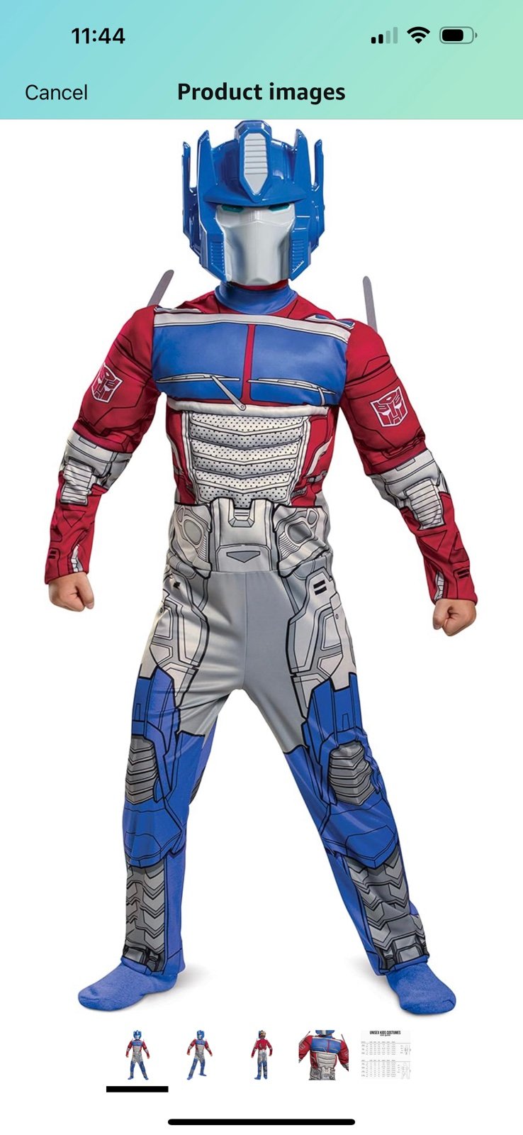 Optimus Prime Costume, Muscle Transformer Costumes for Boys, Padded Character Ju