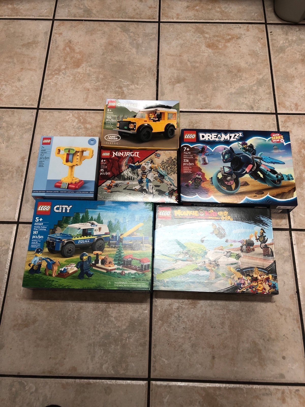 LEGO lot of 6 sets 40688 71761 71479 60369 80041 40650