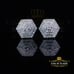 Men's/Womens Hexogonal Stud Earrings 0.50ct VVS 'D' Moissanite Earring