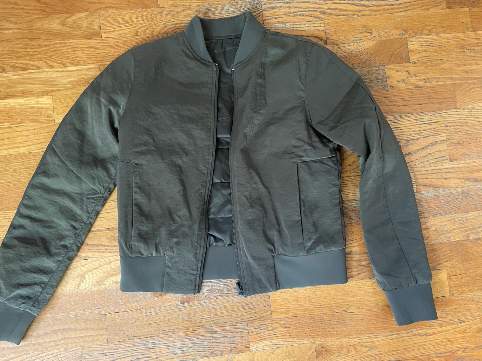 Lululemon Athletica Non-Stop Bomber Reversible Jacket green 6