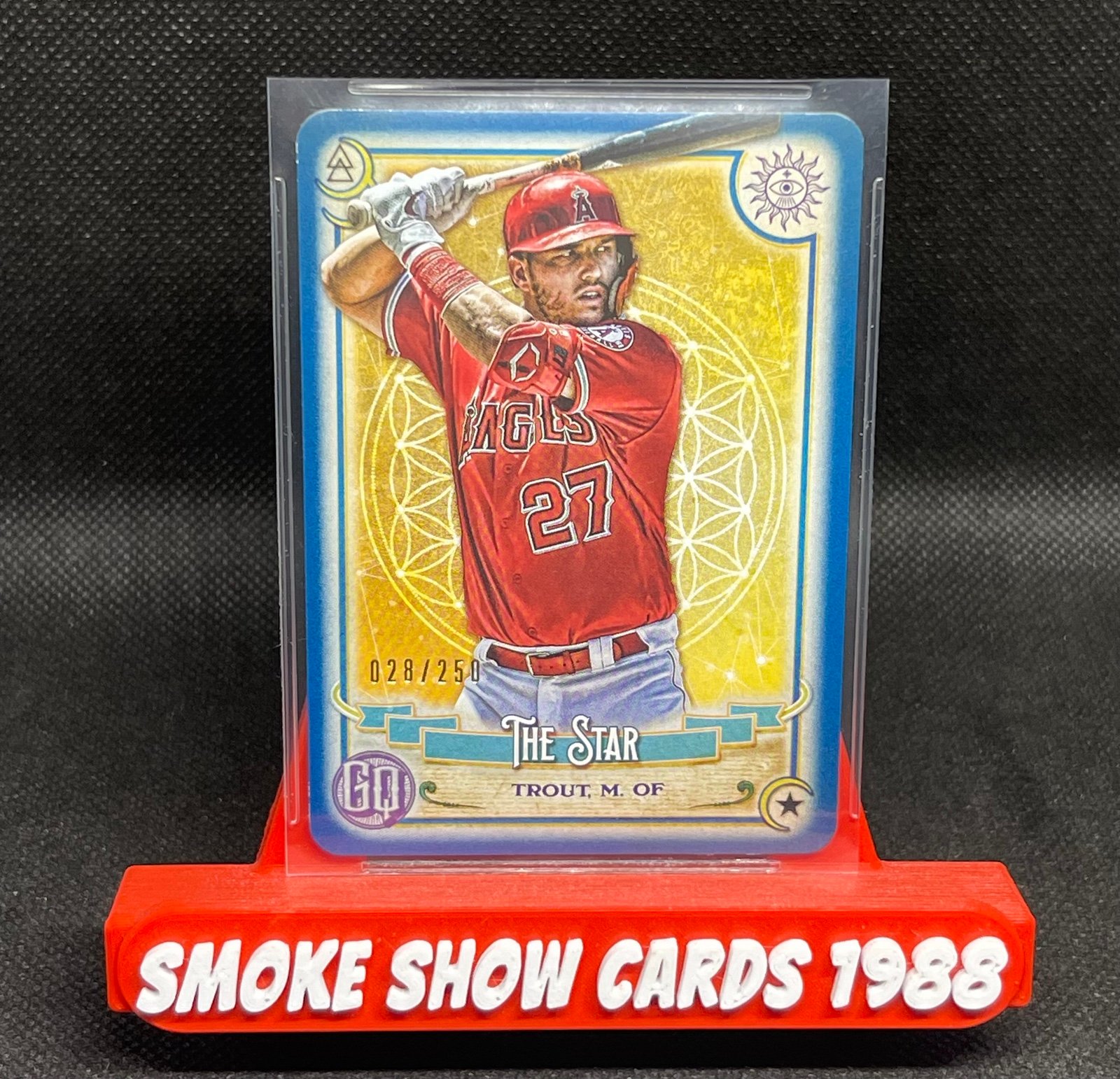 Mike Trout 2020 Topps Gypsy Queen Tarot of The Diamond Indigo /250