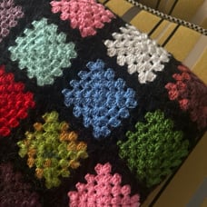 New large handmade crocheted blanket 48x78