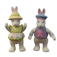 Department 56 Vintage 1984 Jointed Andy Mandy Easter Bunny Rabbit Bisque in box