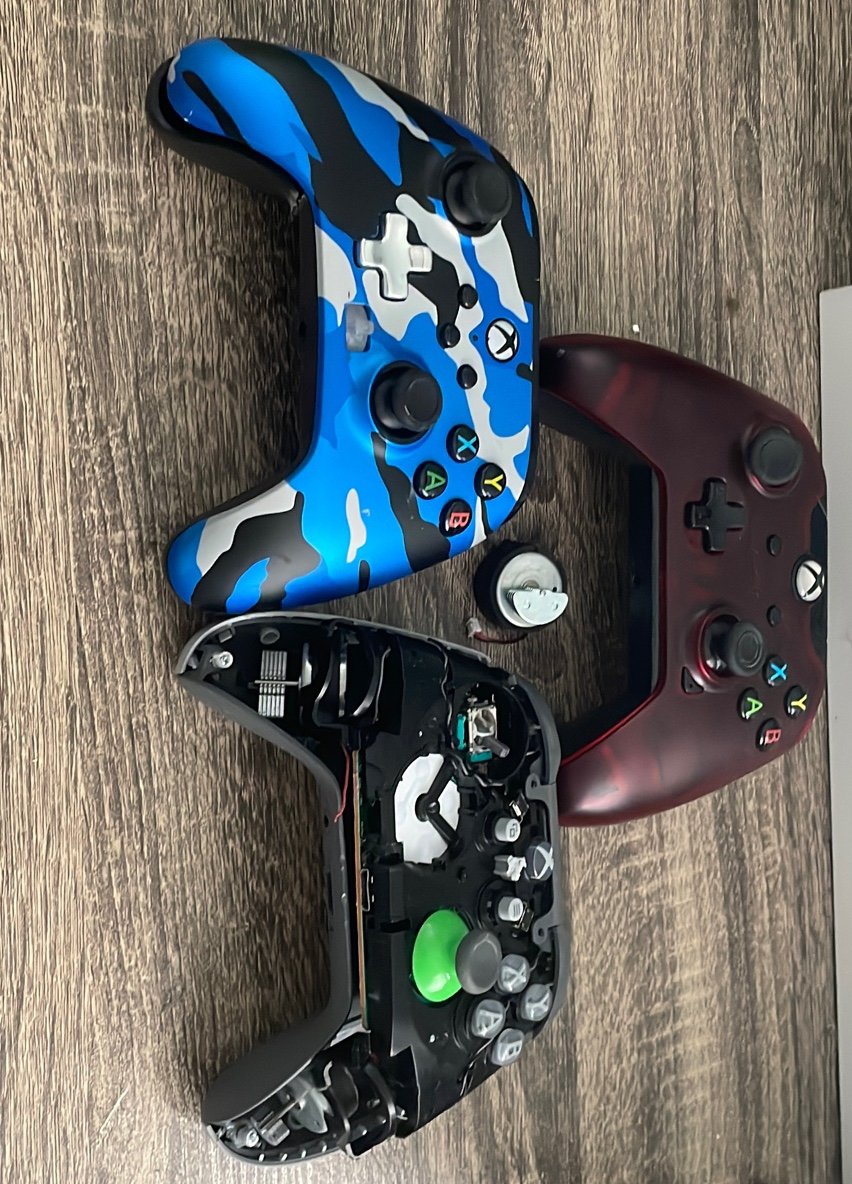 3 broken xbox controllers