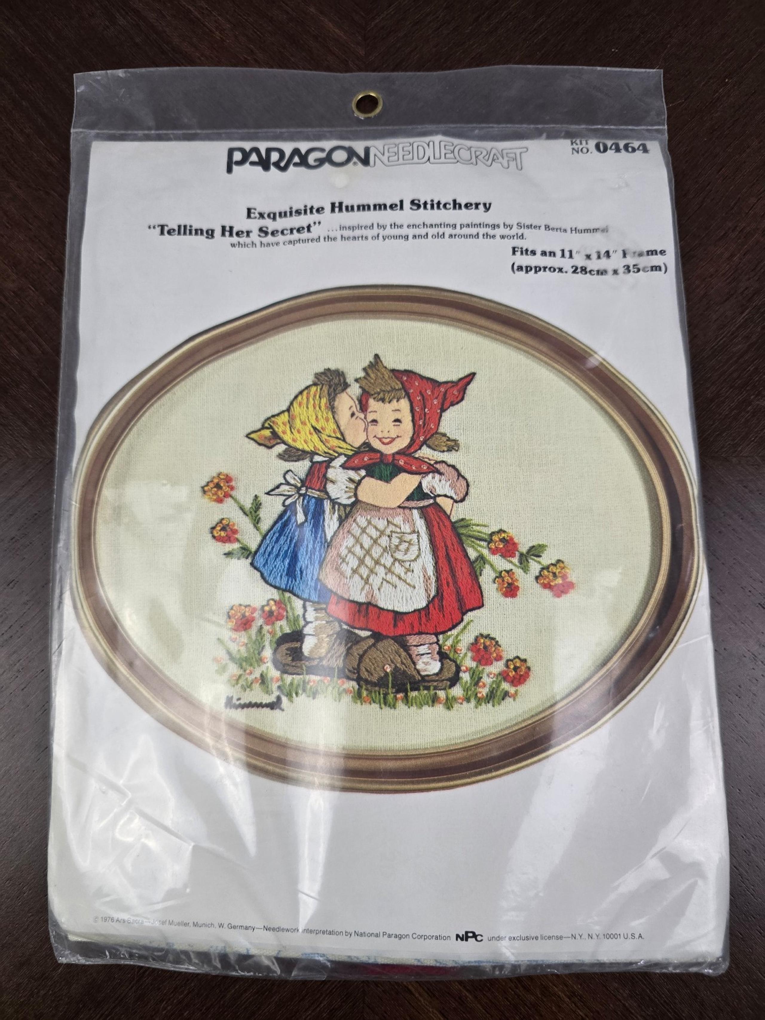 Paragon Needlecraft Telling Her Secret Hummel Stitchery Kit 0464 Crewel Emb 1976