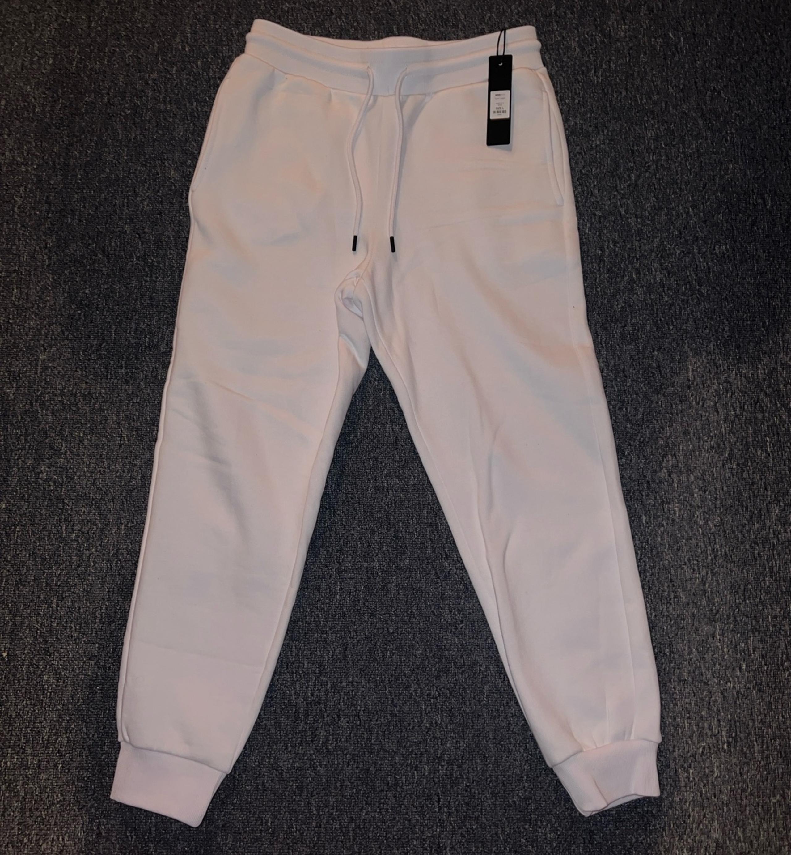White Joggers Large