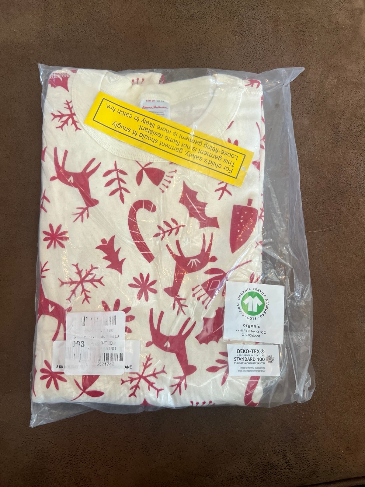 Hanna Andersson Girl’s Christmas pajama 2-pc set Size 14 New in bag