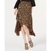 BAR III skirt Womens Floral Asymmetrical Midi Skirt black Sz 10 silky Lightweigh