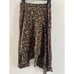 BAR III skirt Womens Floral Asymmetrical Midi Skirt black Sz 10 silky Lightweigh