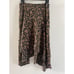 BAR III skirt Womens Floral Asymmetrical Midi Skirt black Sz 10 silky Lightweigh
