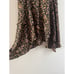 BAR III skirt Womens Floral Asymmetrical Midi Skirt black Sz 10 silky Lightweigh