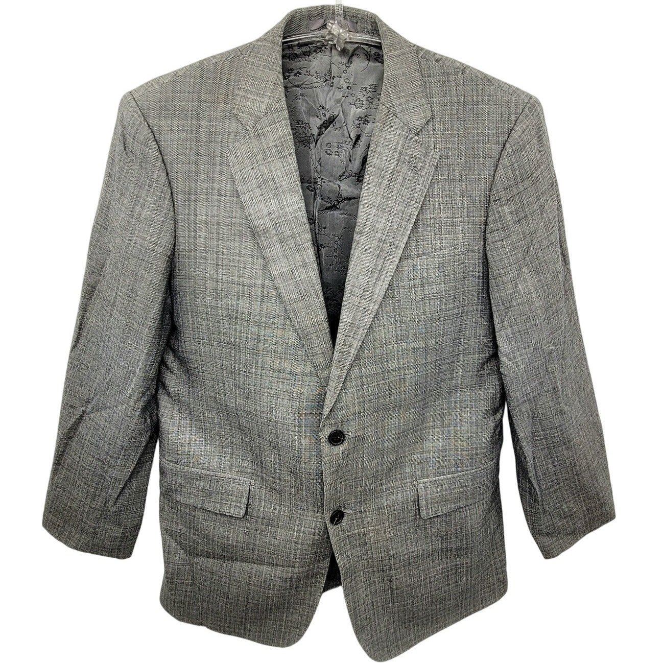 John W. Nordstrom Silk 2 Button Single Breasted Blazer Suit Jacket size 44L