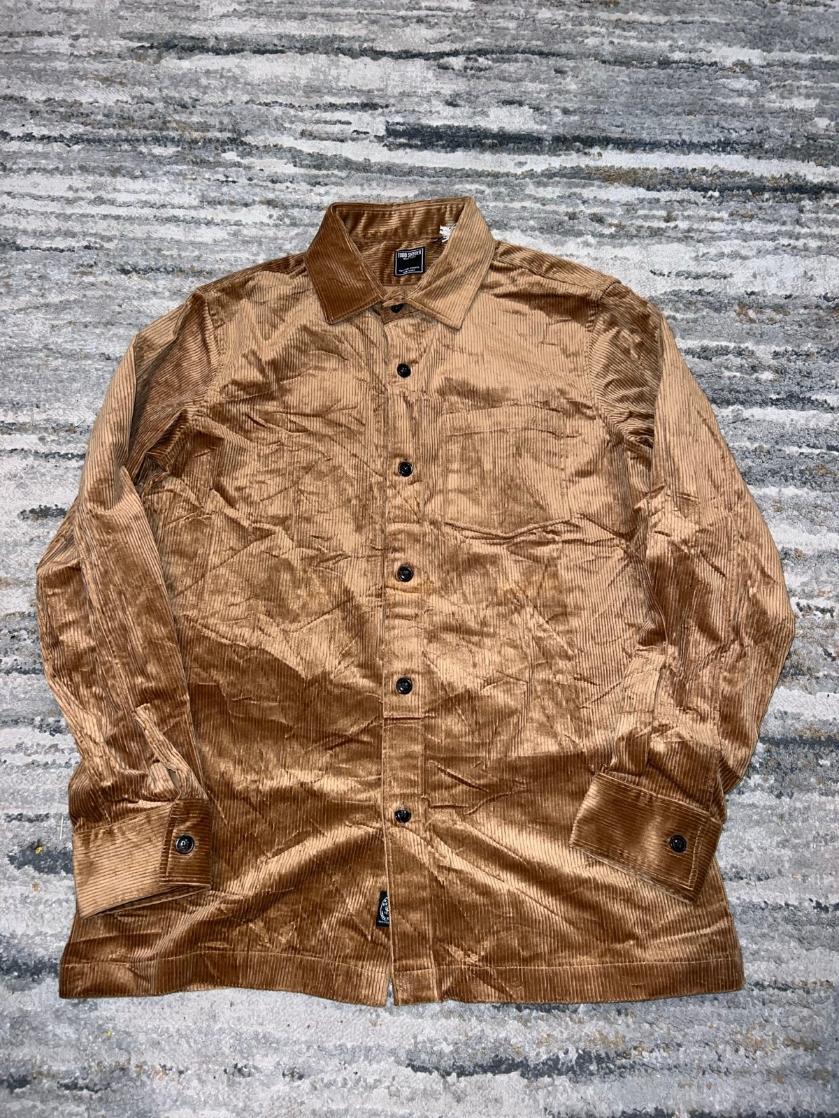 Todd Snyder Brown Thick Corduroy Cotton Genuine Horn Button Shirt Size Large