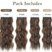 20 inch dark brown/dark blonde highlights thick hairpieces hair extensions.