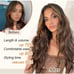 20 inch dark brown/dark blonde highlights thick hairpieces hair extensions.