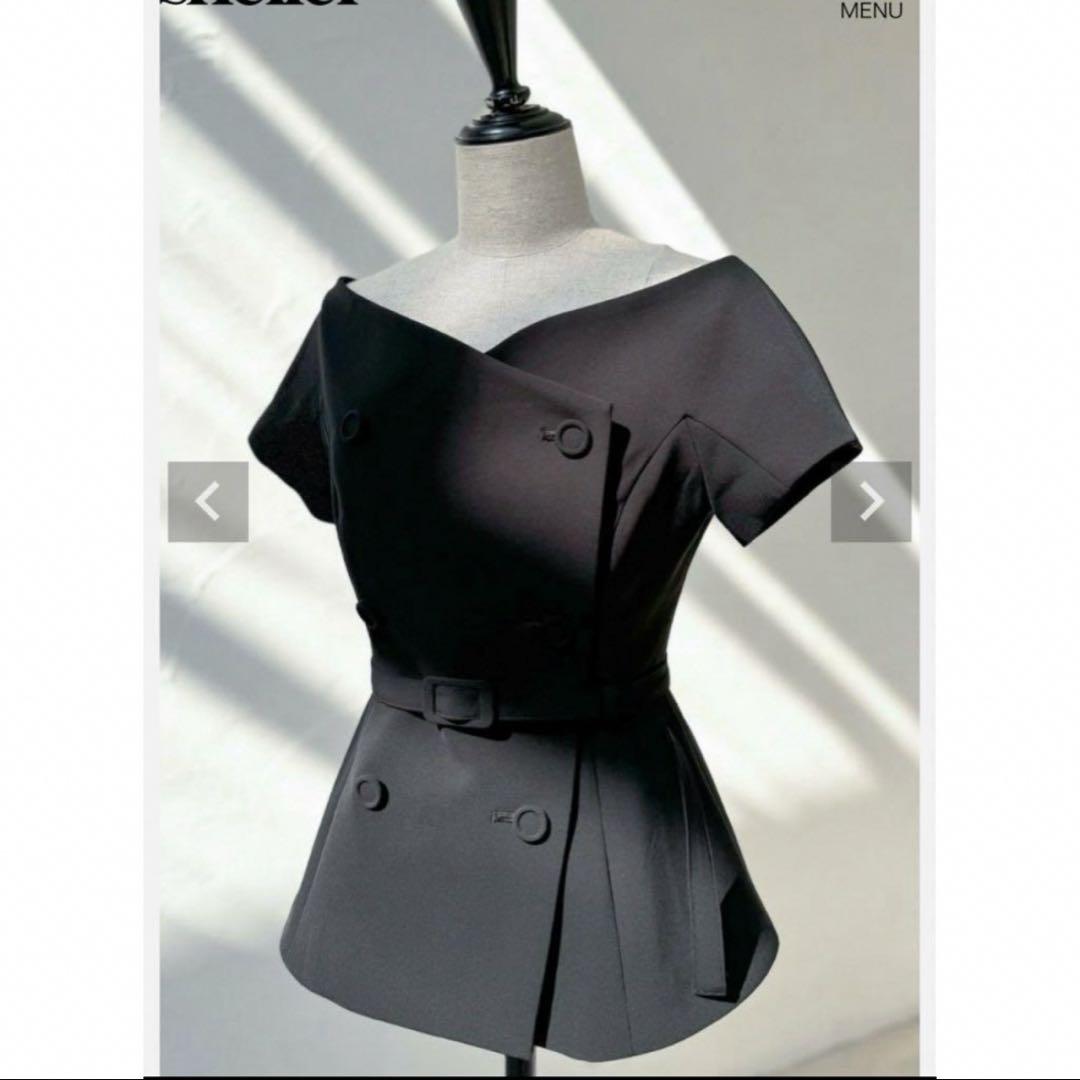 【sheller】off shoulder jacket tops sheller】Sheller Off Shoulder Jacket Tops Other