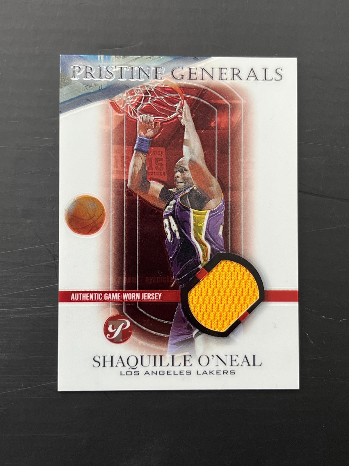 2003 Topps Pristine Shaquille O’Neal Pristine Generals Jersey RARE YELLOW PATCH!