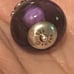 Brand new in box Purple Gentle Wave Glass Art Finial Charm