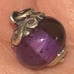 Brand new in box Purple Gentle Wave Glass Art Finial Charm