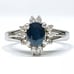 Platinum 850 Sapphire & Diamond Ring