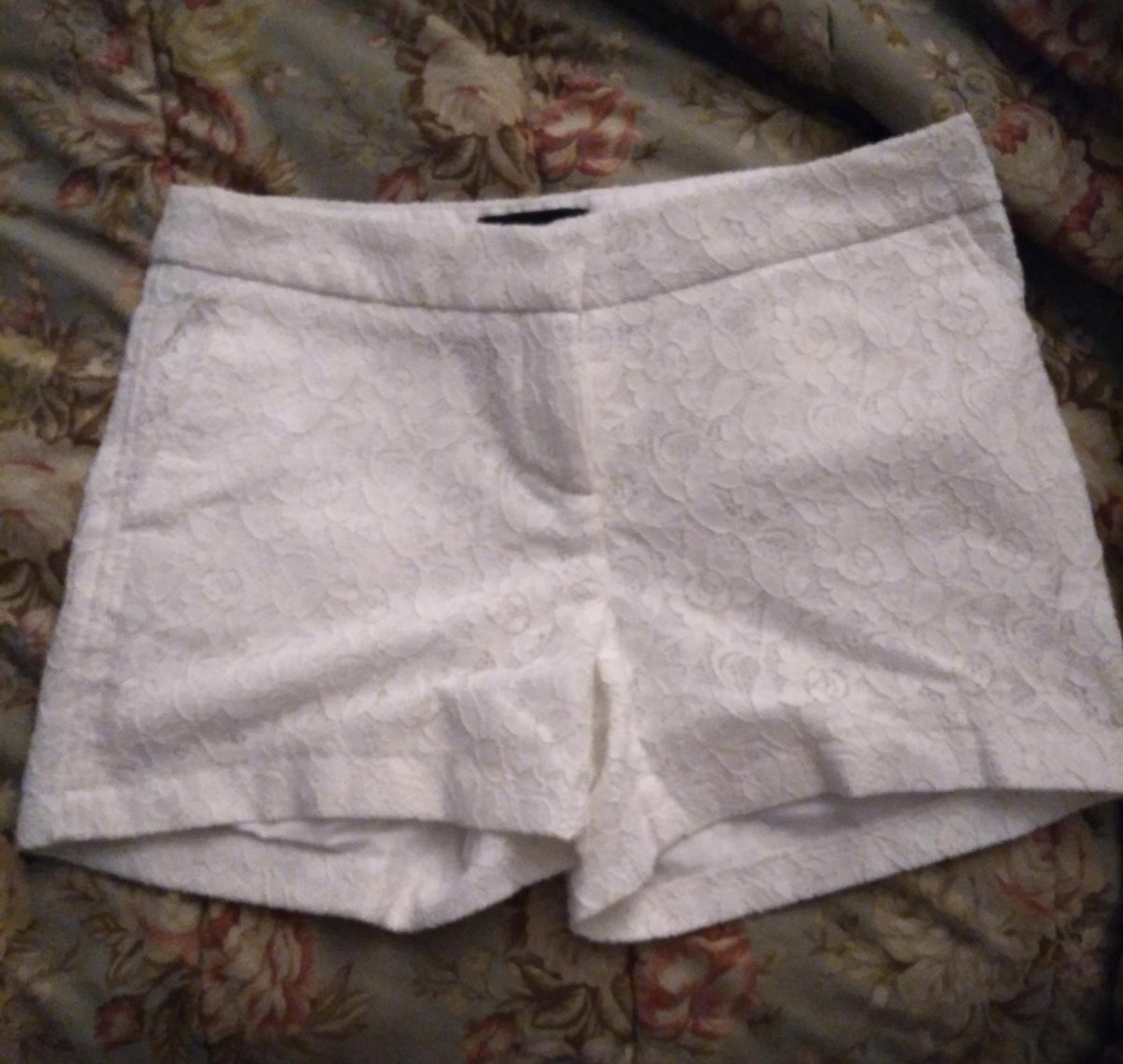 cynthia rowley white lace shorts