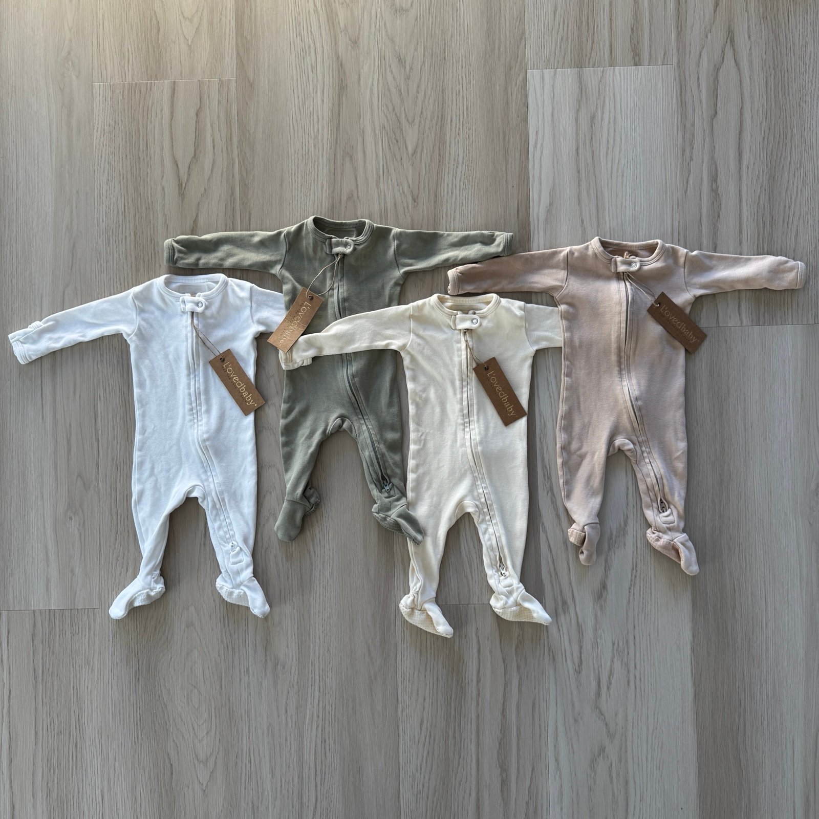 L’oved Baby Organic Zipper Footies