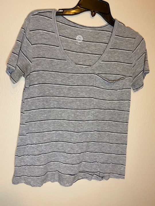 Gray striped shirt