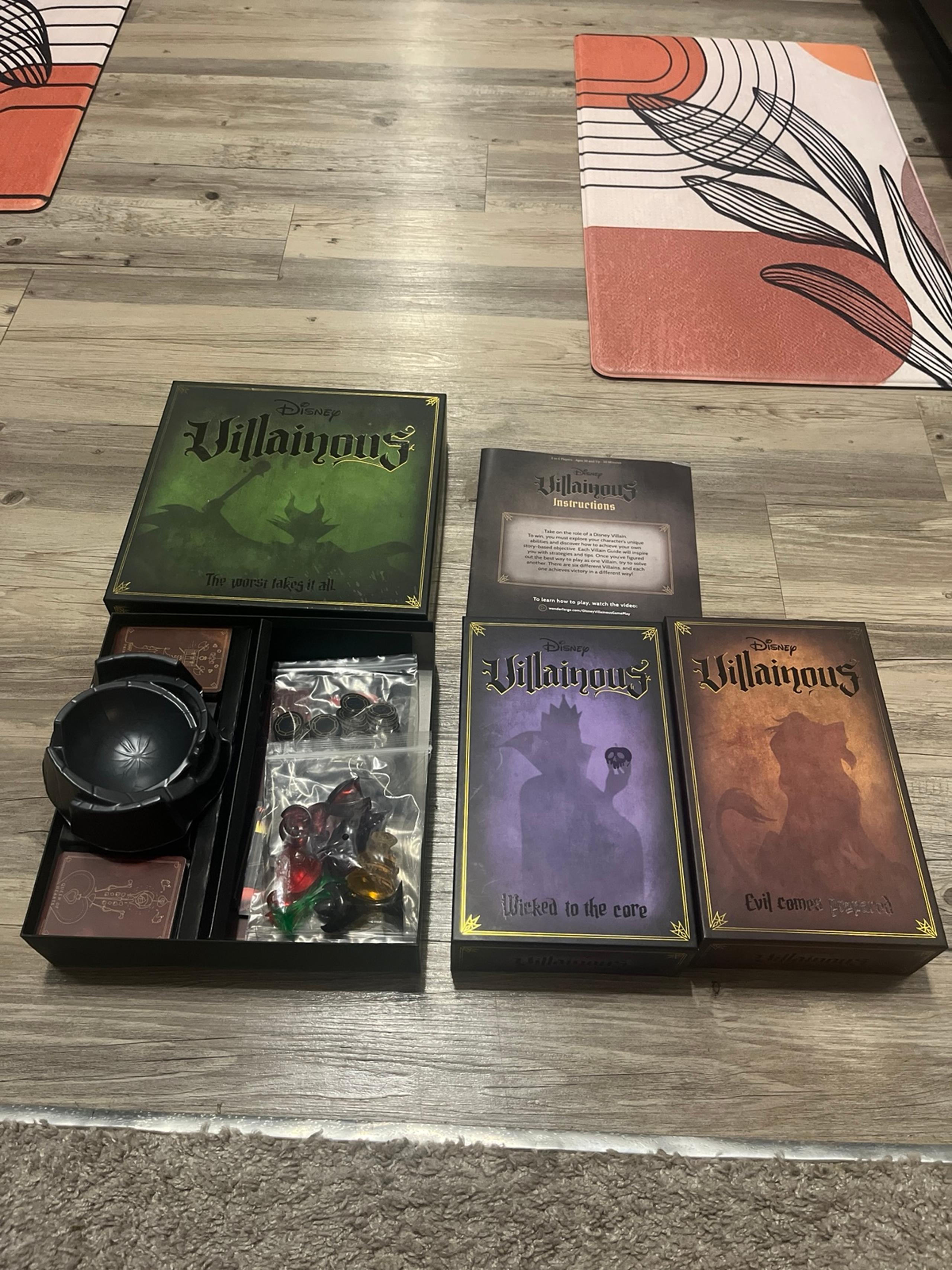 Disney Villainous Board Game Lot of 3