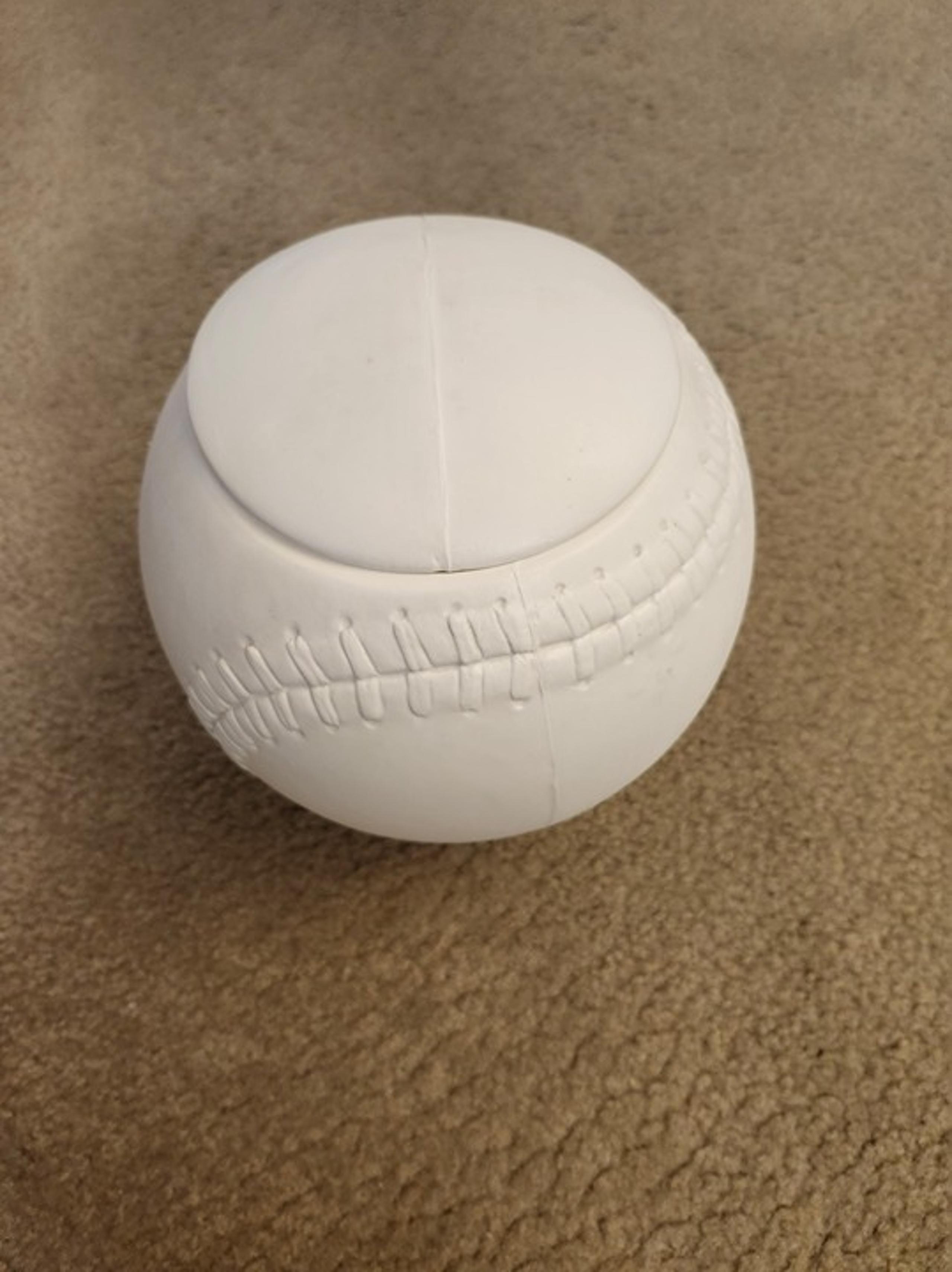 Plastic Baseball Shaped Bubble Gum Container - 8" by 8"