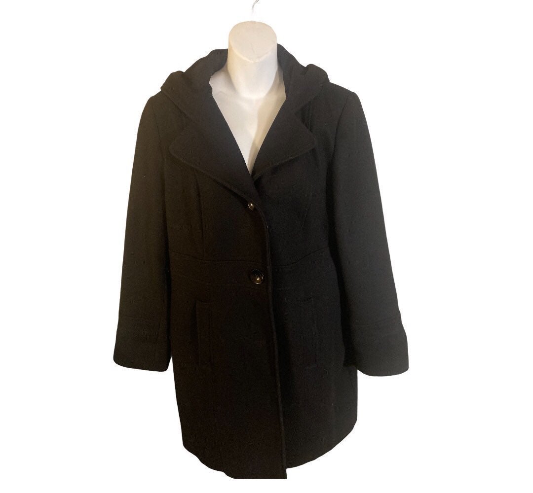 Croft & Barrow Black VINTAGE Wool Coat