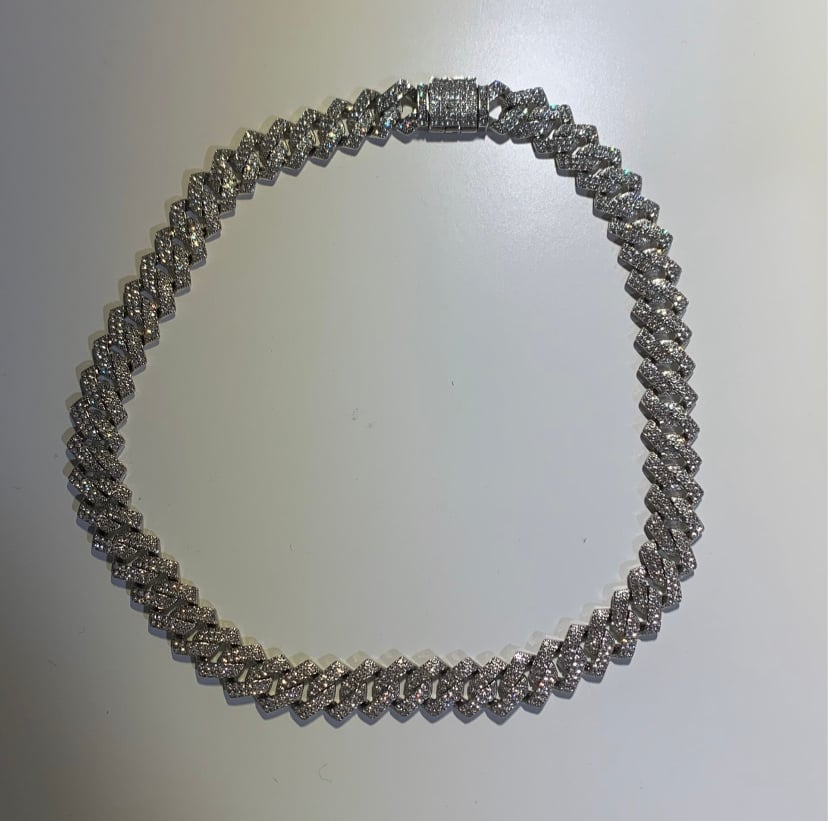 14mm Iced Prong Cuban Chain