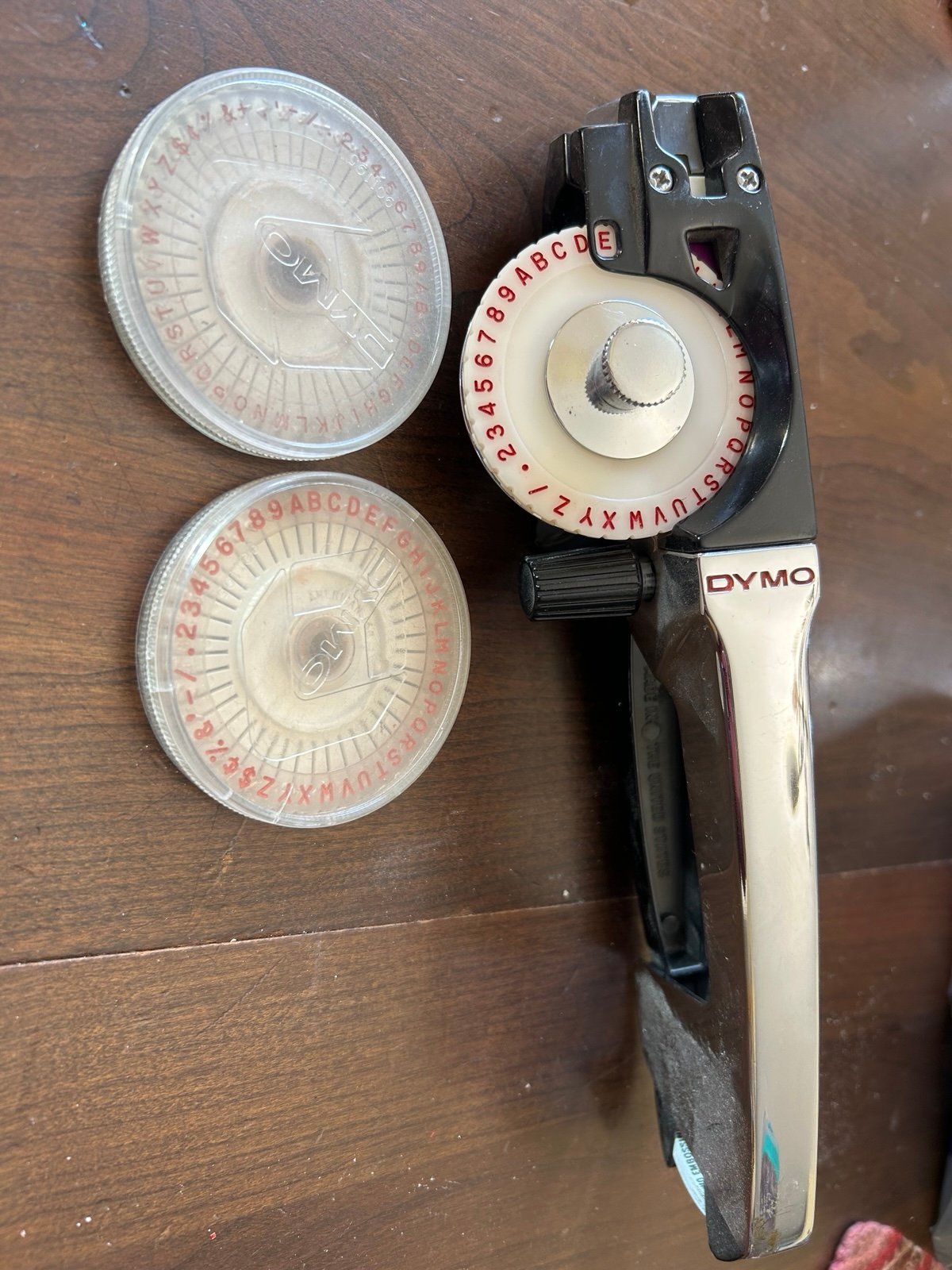 Vintage DYMO label maker (2) with tape