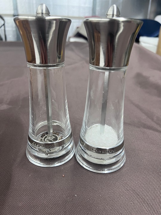 Cole & Mason Salt and Pepper Grinders Set Clear with Stainless Steel