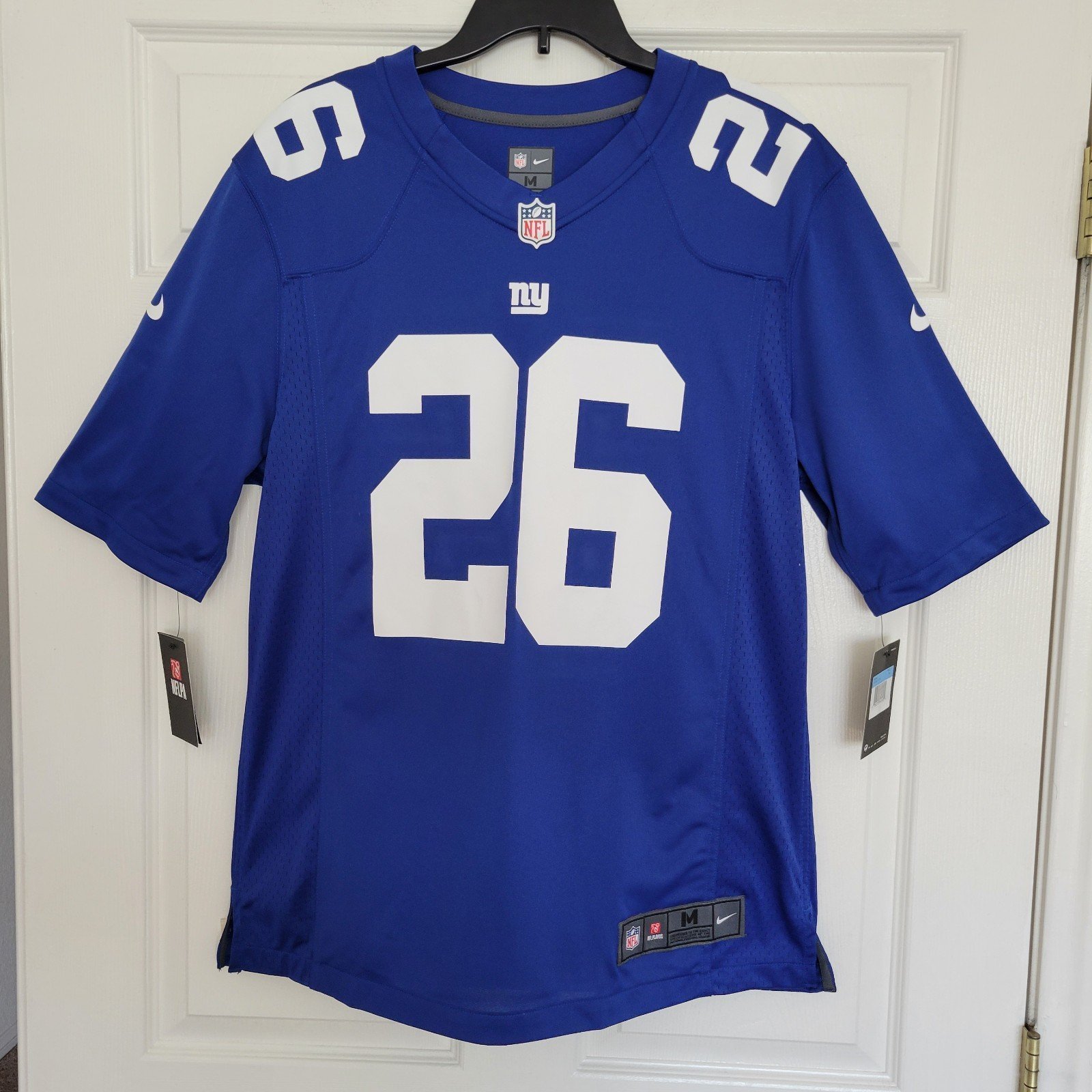 Saquan Barkley #26 N.Y. Giants Authtentic NFL Players On Field Jersey Size Med.