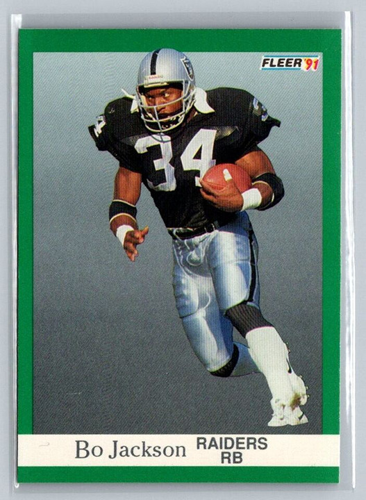 Bo Jackson Fleer 1991 LA Raiders #110 Mint/NM