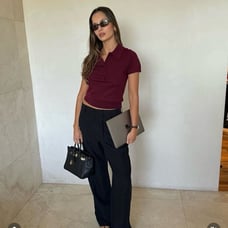 ZARA SHORT SLEEVE KNIT POLO SHIRT like MIU MIU