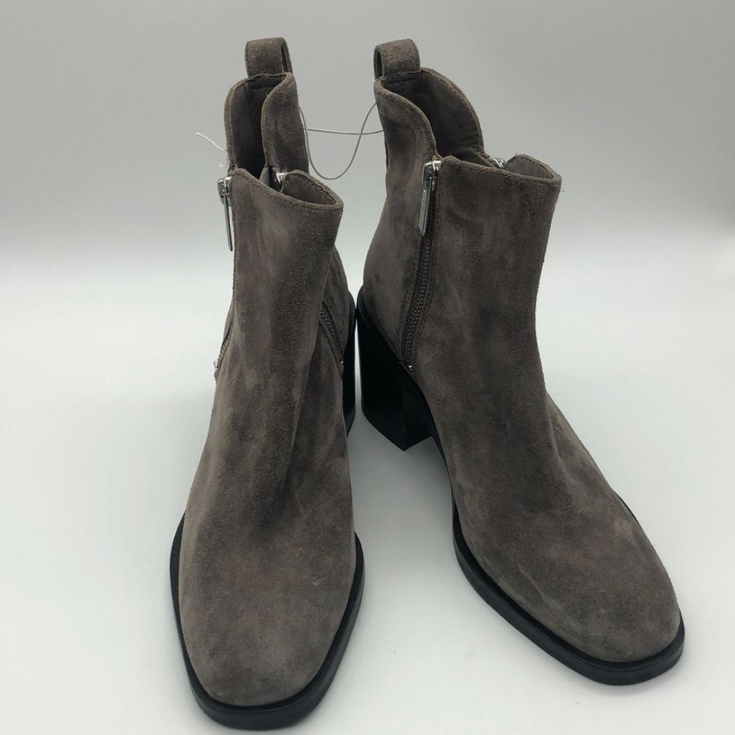 3.1 PHILLIP LIM Charcoal Gray Elegant Suede Ankle Boots.