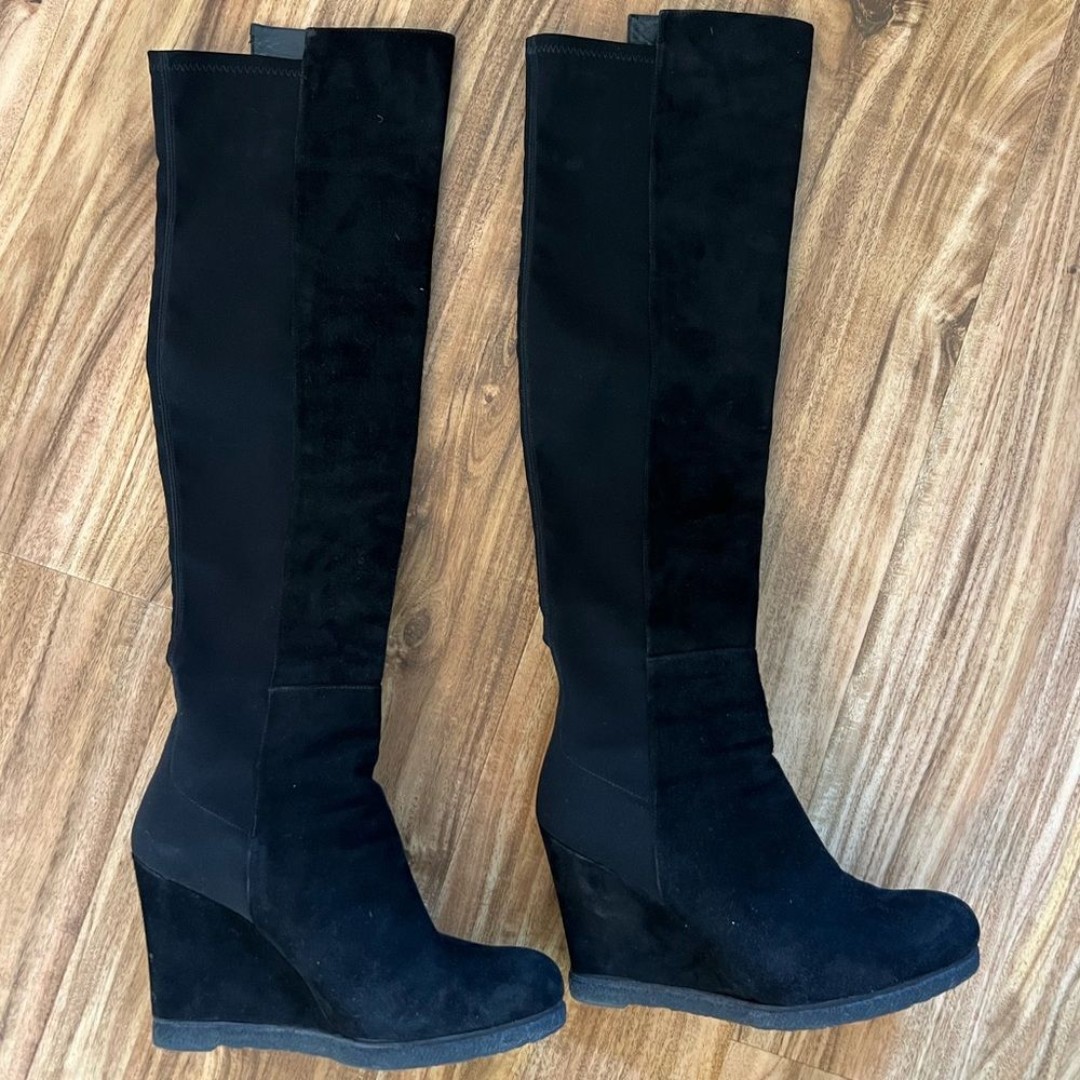 Stuart Weitzman Over-The-Knee Suede Boots, Size 7