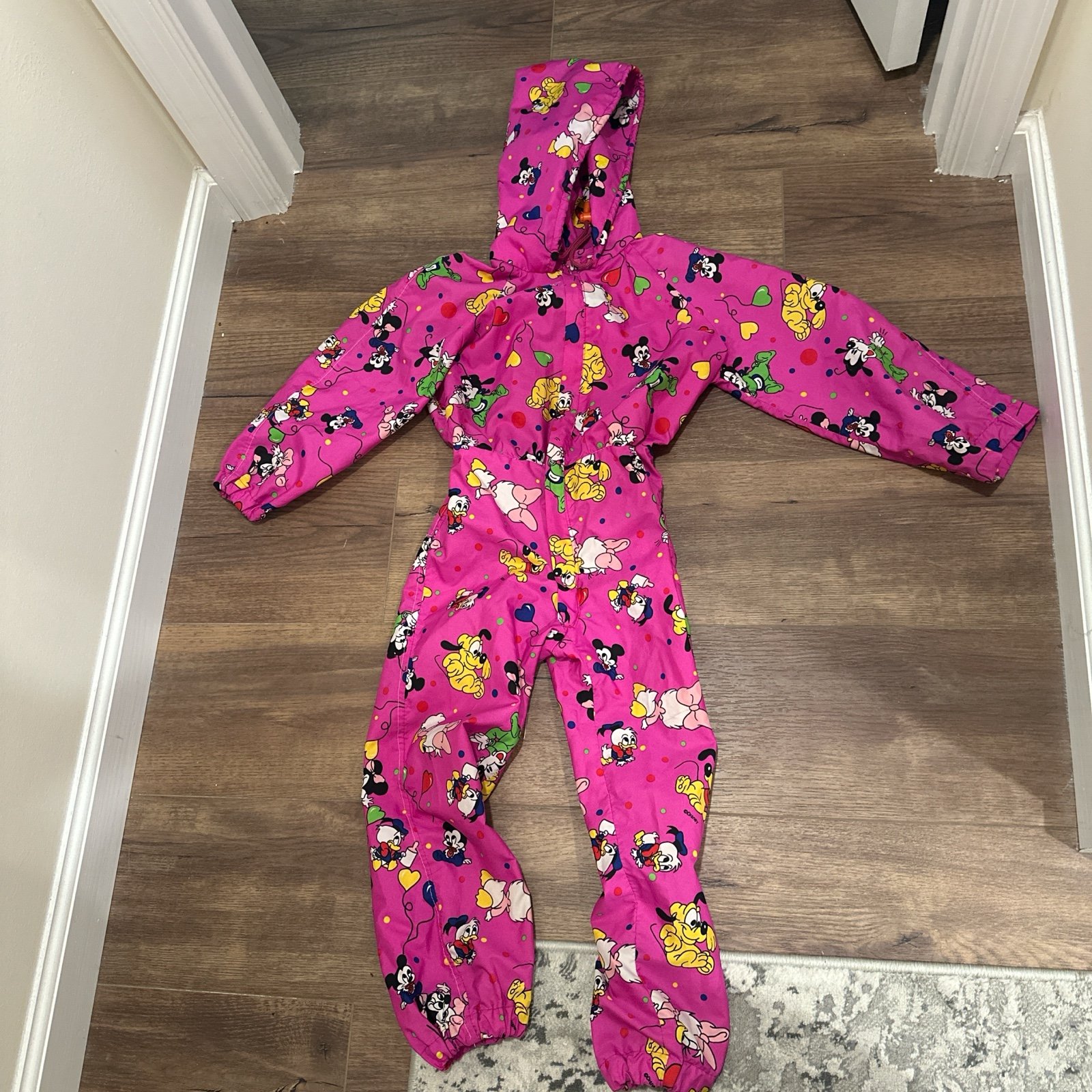 Vintage Disney Mickey, Minnie, Donald, Daisy and Pluto Rainsuit No Size Tag