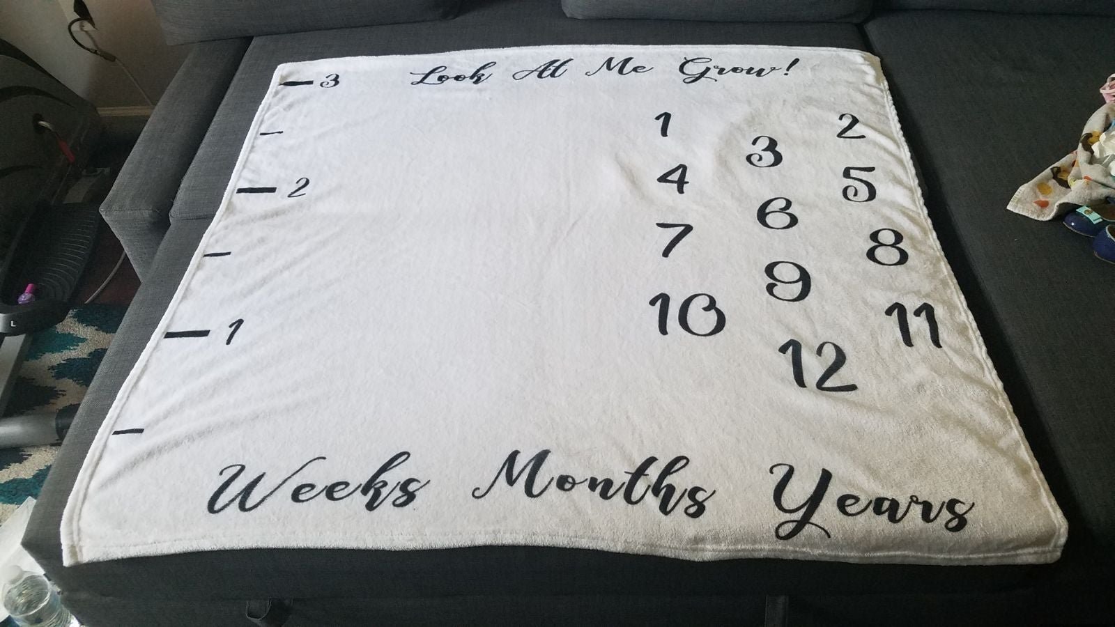 Look at Me Milestone Soft Blanket New